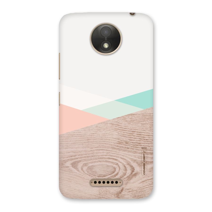 Wooden Fusion Back Case for Moto C Plus