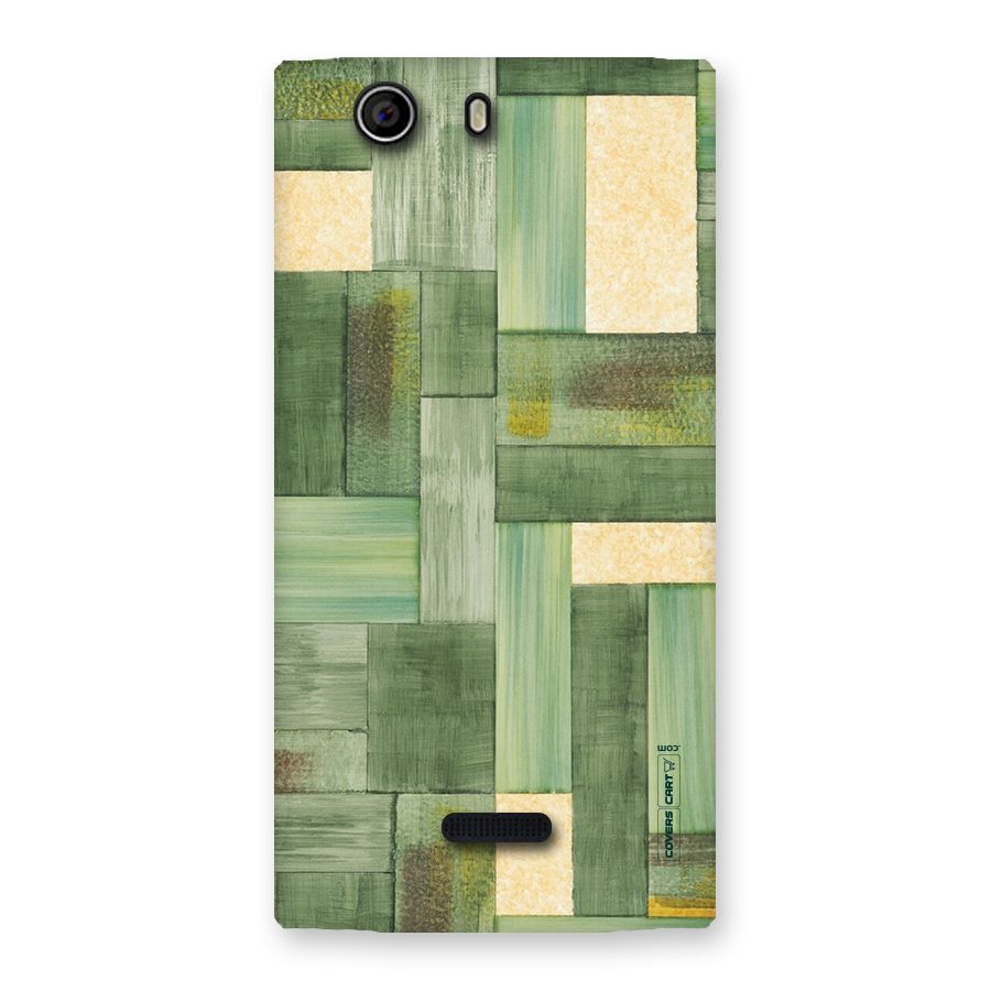 Wooden Green Texture Back Case for Canvas Nitro 2 E311