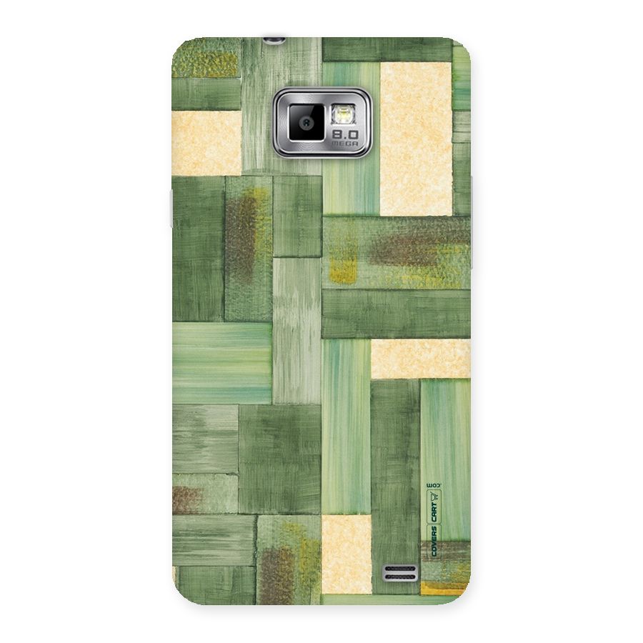 Wooden Green Texture Back Case for Galaxy S2
