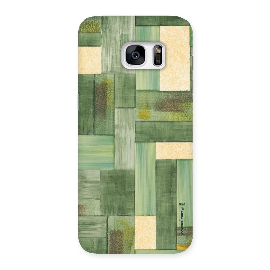 Wooden Green Texture Back Case for Galaxy S7 Edge