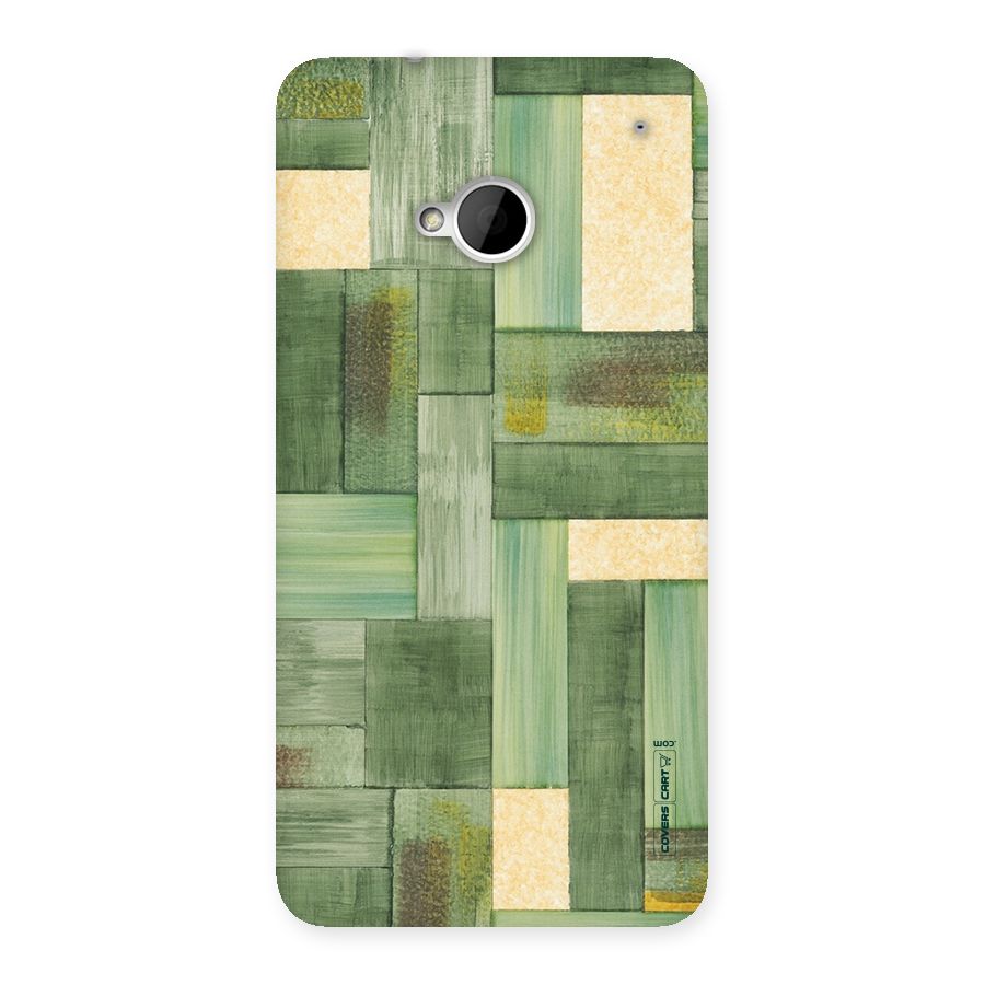 Wooden Green Texture Back Case for HTC One M7