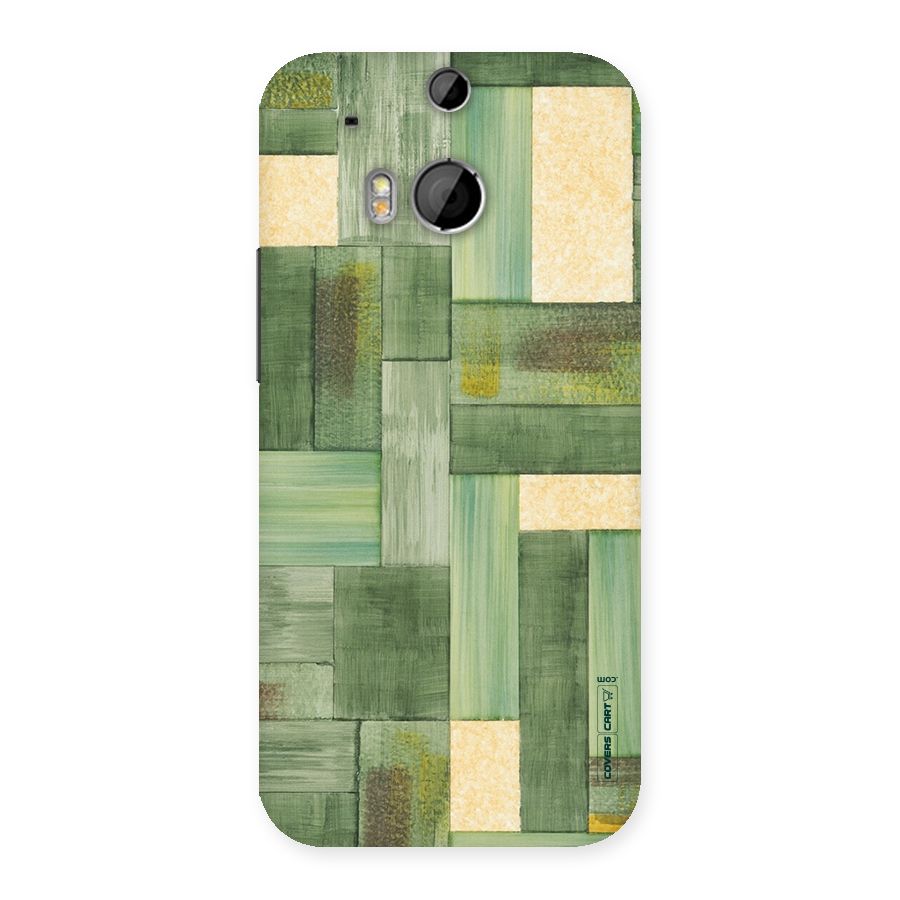 Wooden Green Texture Back Case for HTC One M8