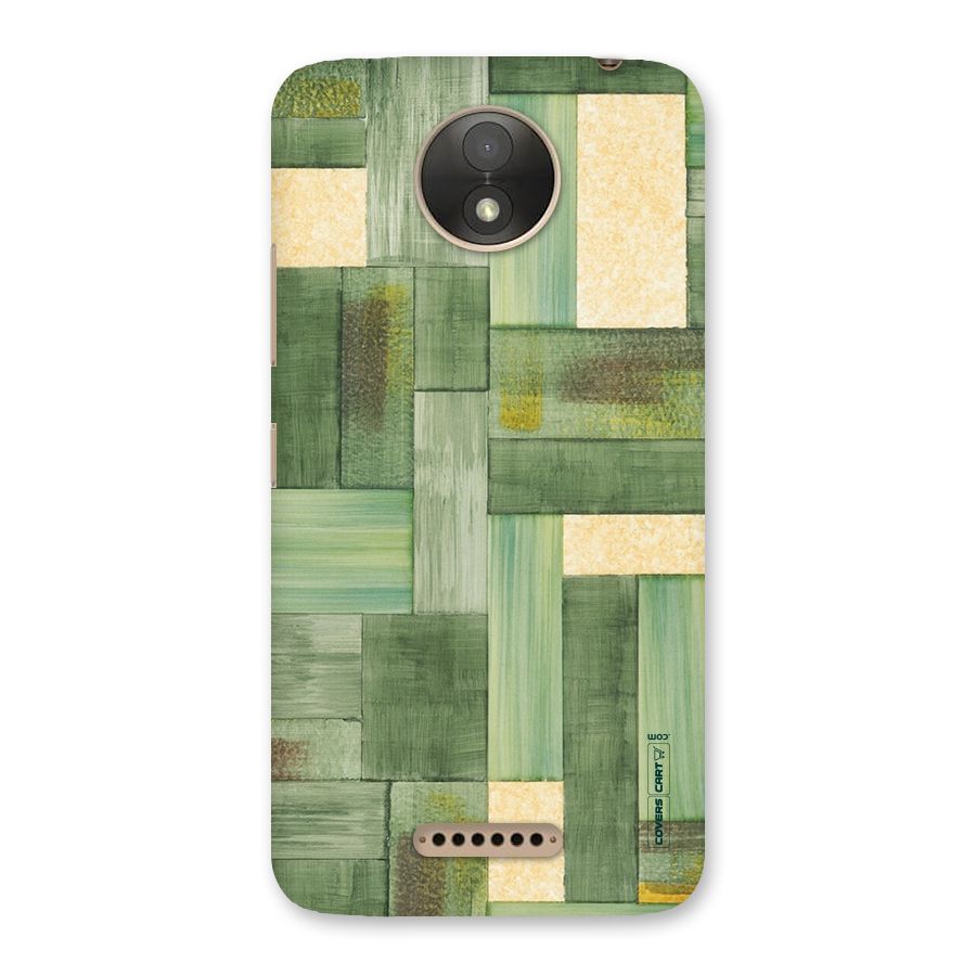 Wooden Green Texture Back Case for Moto C Plus