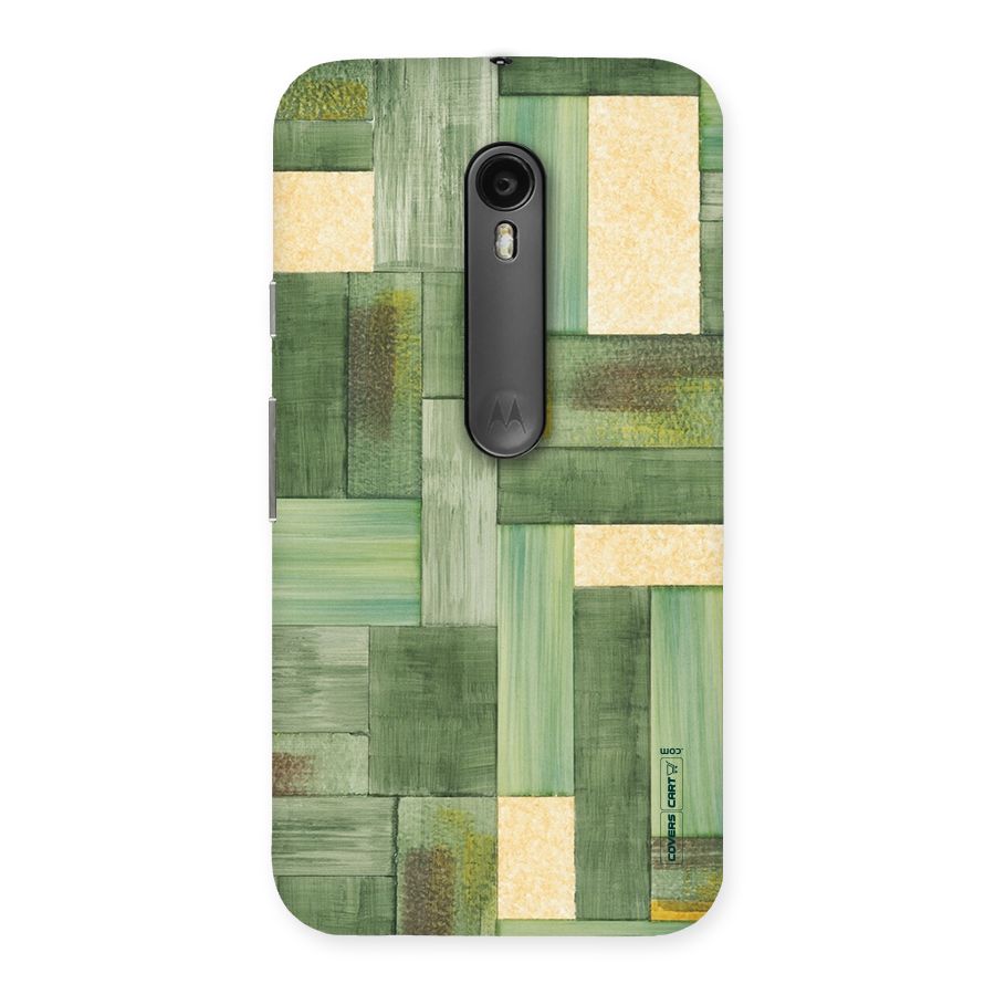 Wooden Green Texture Back Case for Moto G3
