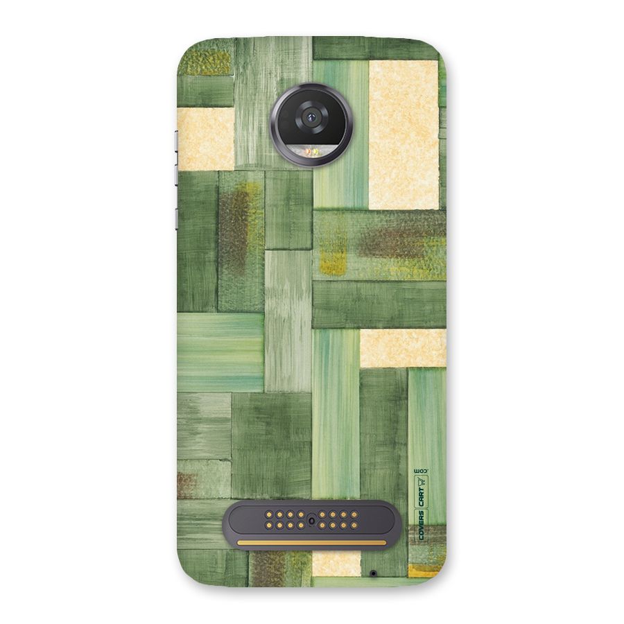 Wooden Green Texture Back Case for Moto Z2 Play