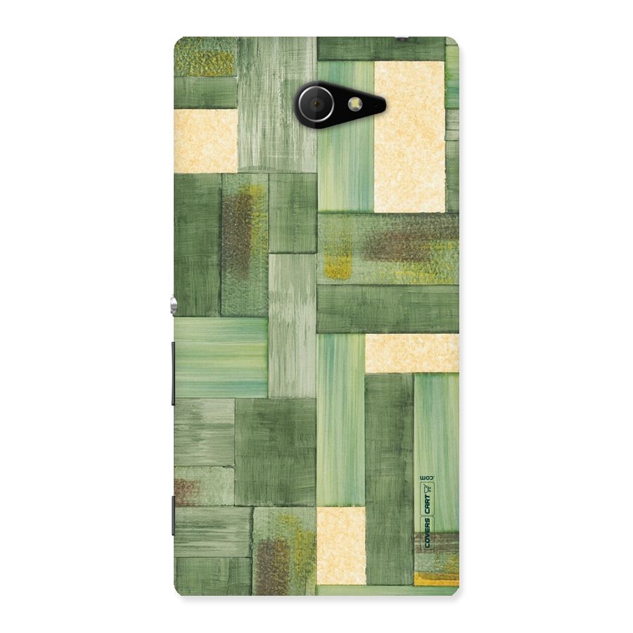 Wooden Green Texture Back Case for Sony Xperia M2