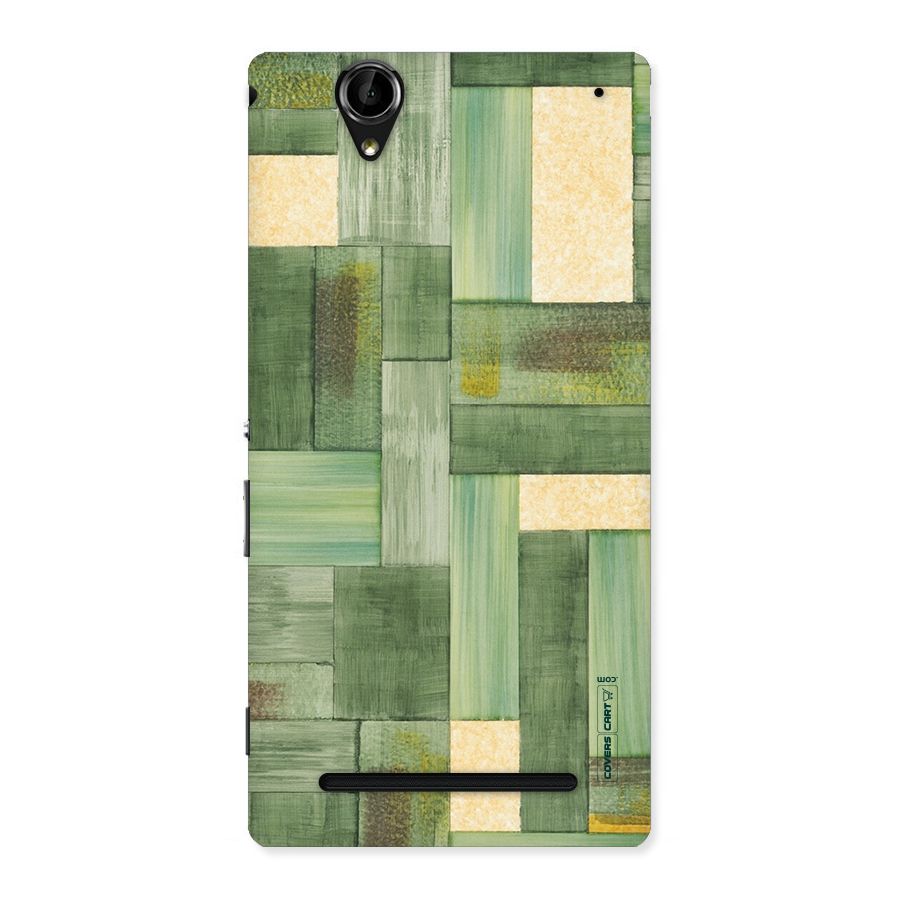 Wooden Green Texture Back Case for Sony Xperia T2