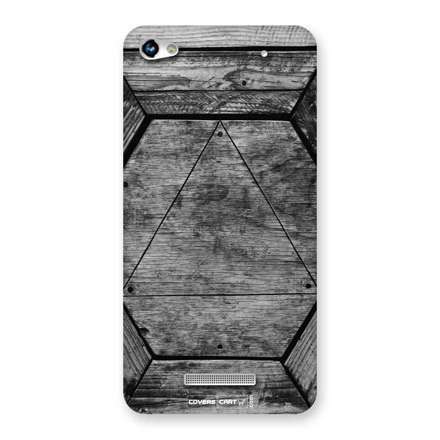 Wooden Hexagon Back Case for Canvas Hue 2 A316
