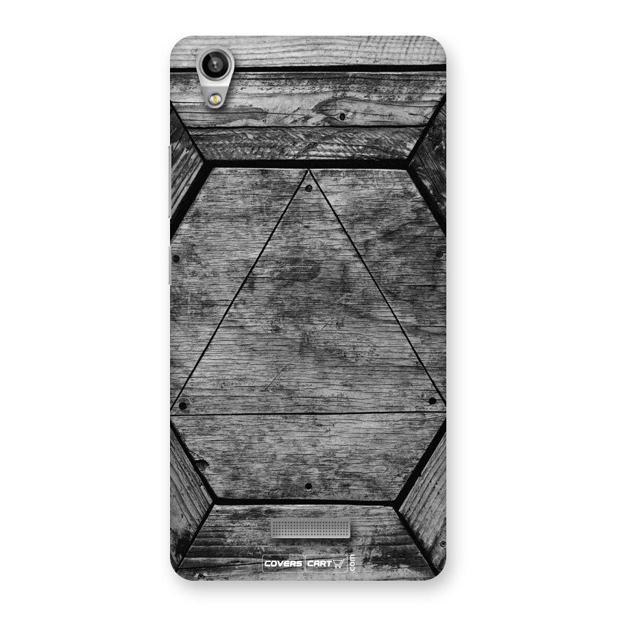 Wooden Hexagon Back Case for Lava Pixel V1