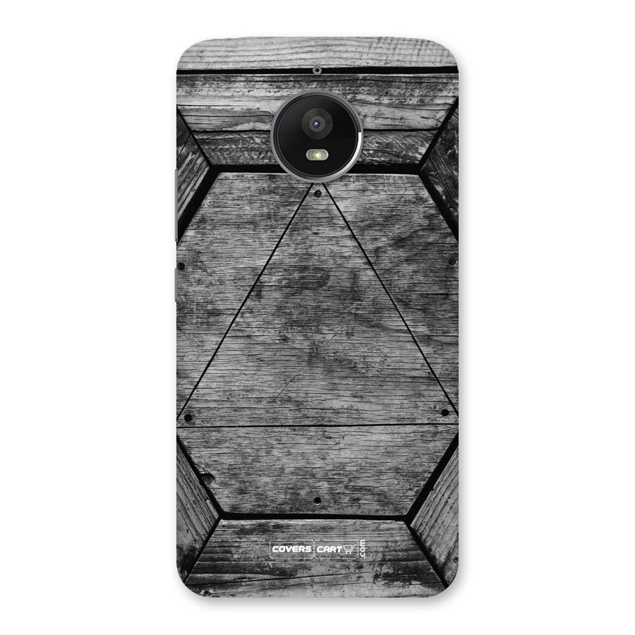 Wooden Hexagon Back Case for Moto E4 Plus
