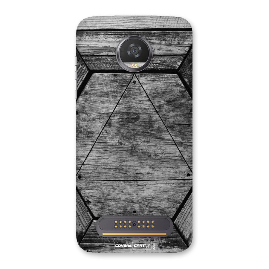 Wooden Hexagon Back Case for Moto Z2 Play