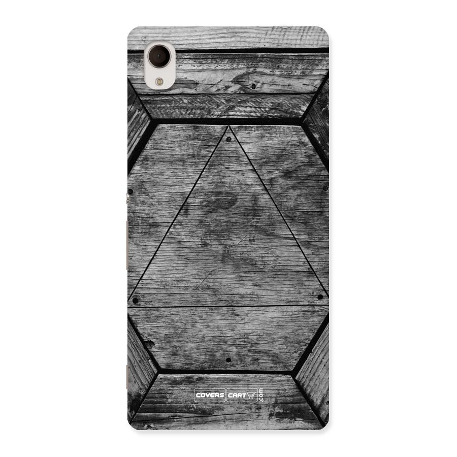 Wooden Hexagon Back Case for Xperia M4 Aqua