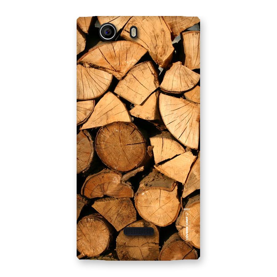 Wooden Logs Back Case for Canvas Nitro 2 E311