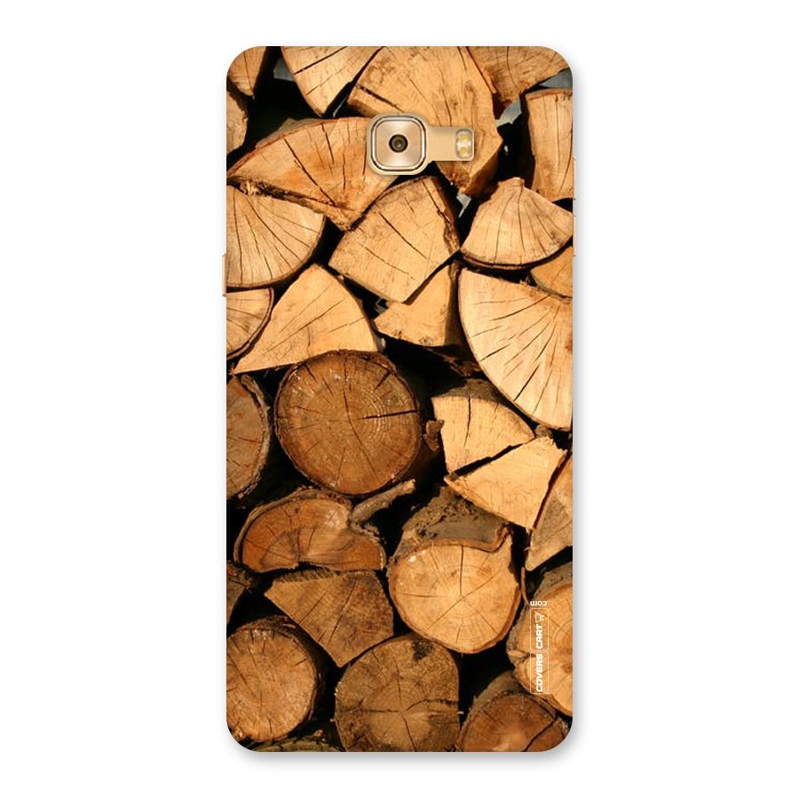 Wooden Logs Back Case for Galaxy C9 Pro