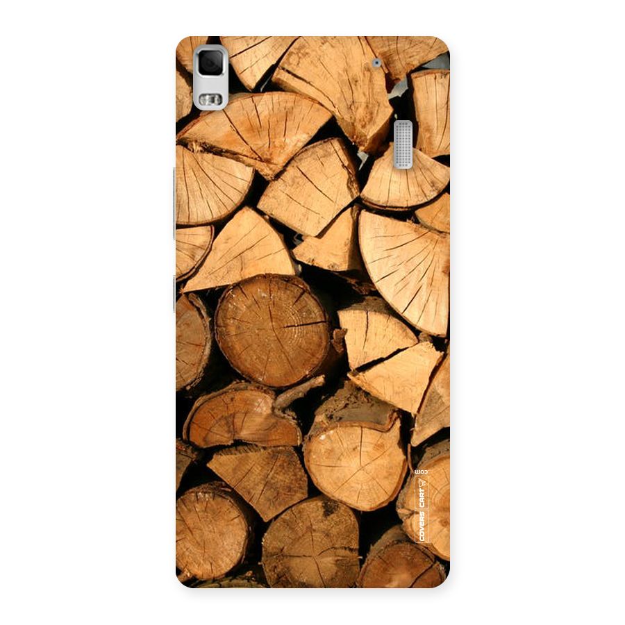 Wooden Logs Back Case for Lenovo K3 Note