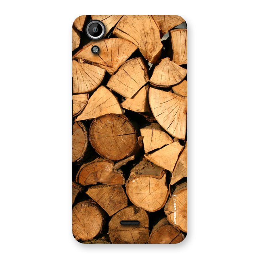Wooden Logs Back Case for Micromax Canvas Selfie Lens Q345