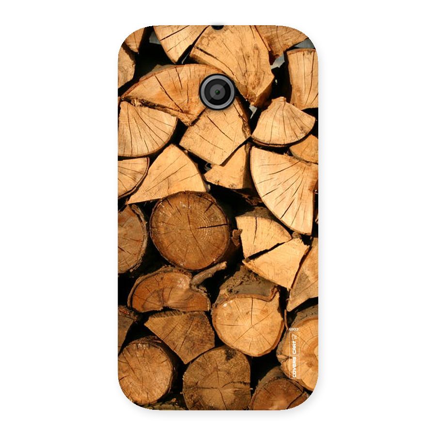 Wooden Logs Back Case for Moto E