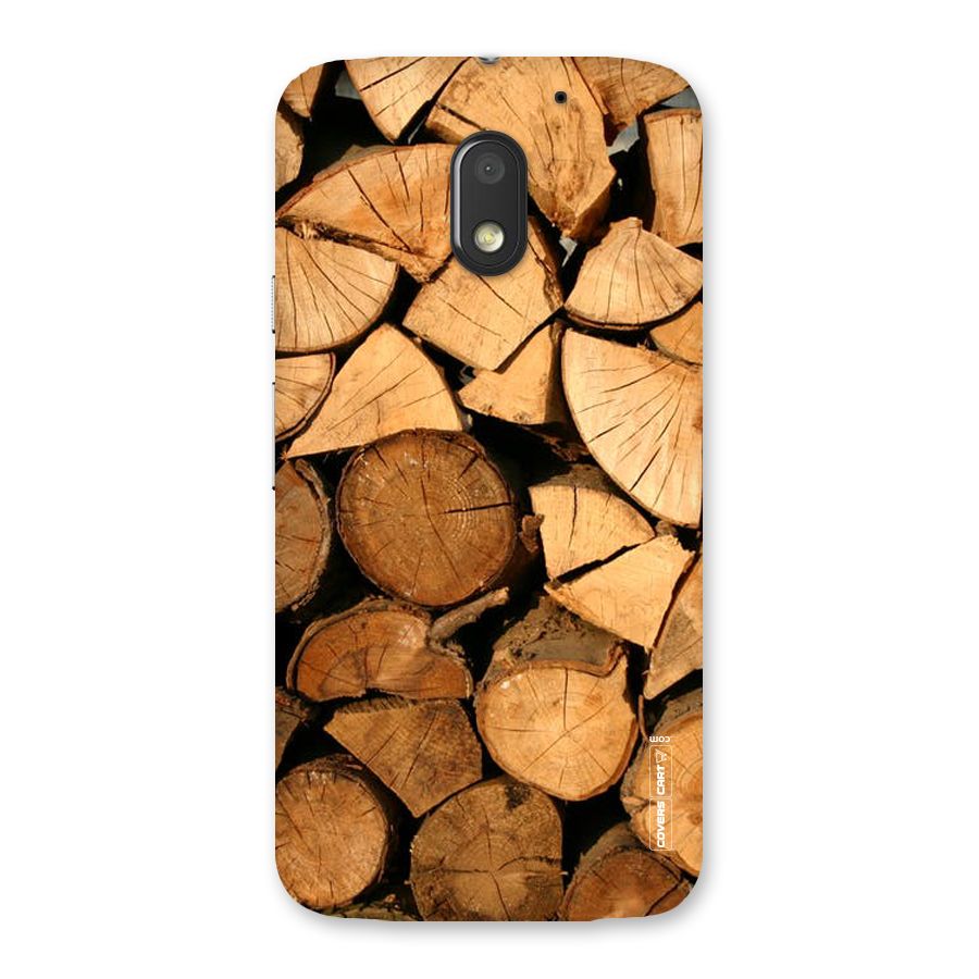 Wooden Logs Back Case for Moto E3 Power