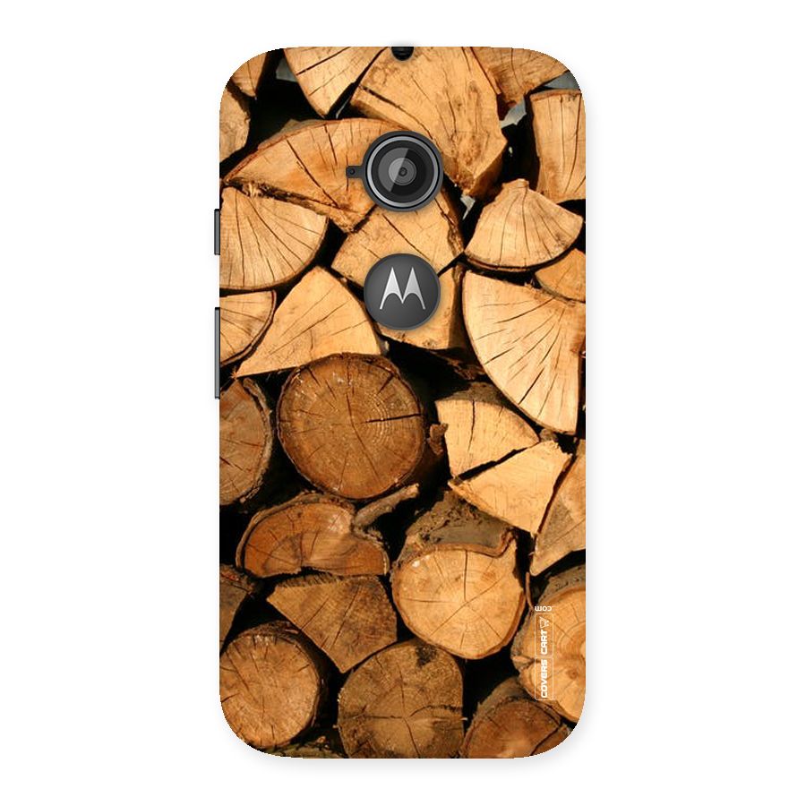 Wooden Logs Back Case for Moto E 2nd Gen