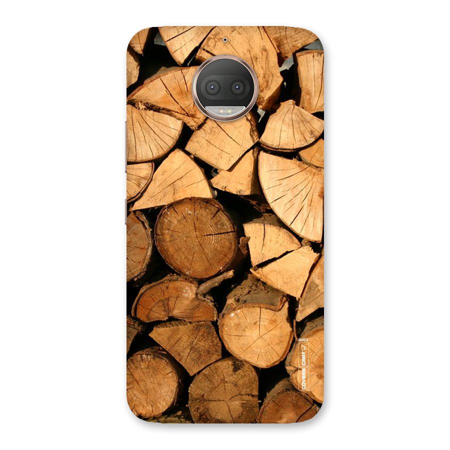 Wooden Logs Back Case for Moto G5s Plus