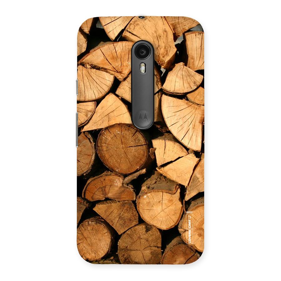 Wooden Logs Back Case for Moto G Turbo