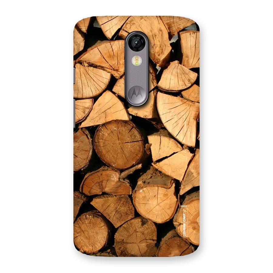 Wooden Logs Back Case for Moto X Force