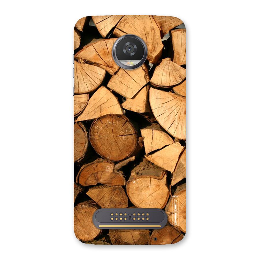 Wooden Logs Back Case for Moto Z2 Play