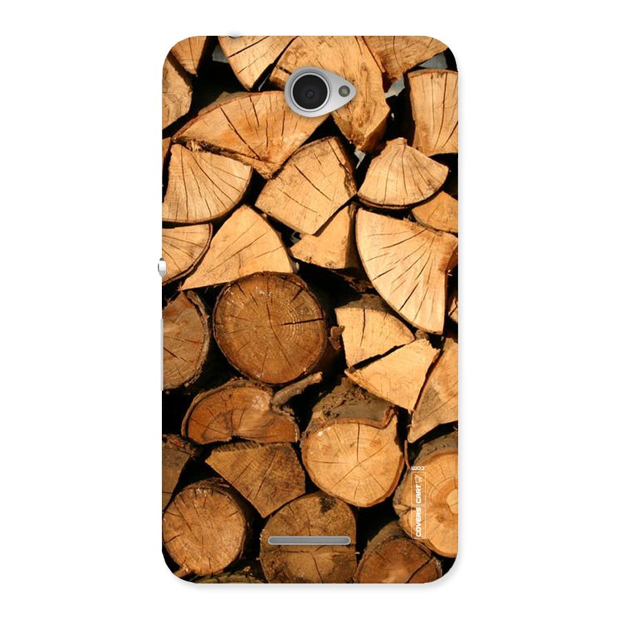 Wooden Logs Back Case for Sony Xperia E4
