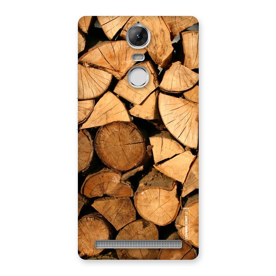 Wooden Logs Back Case for Vibe K5 Note