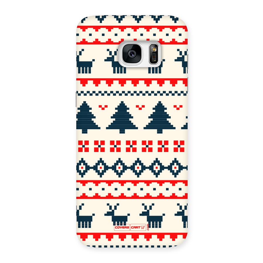 Christmas Design Pattern Back Case for Galaxy S7 Edge