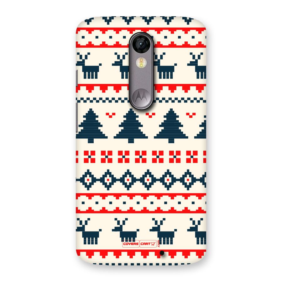 Christmas Design Pattern Back Case for Moto X Force