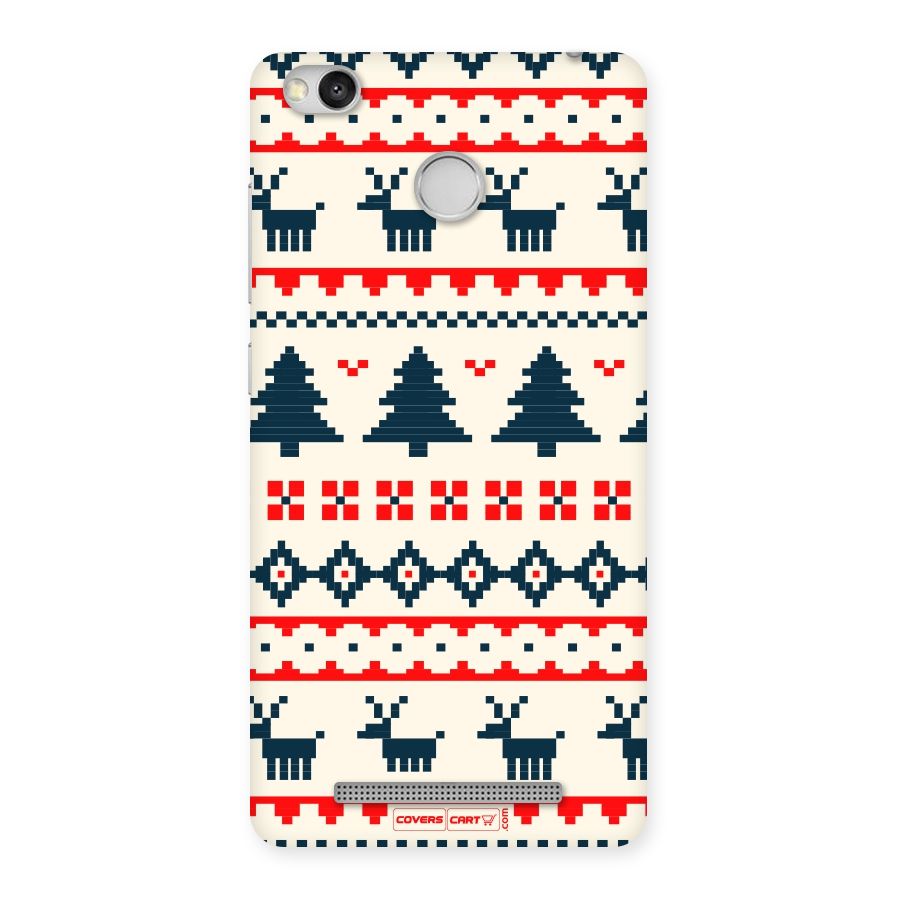 Christmas Design Pattern Back Case for Redmi 3S Prime