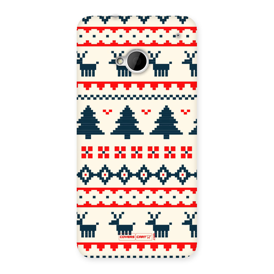 Christmas Design Pattern Back Case for HTC One M7
