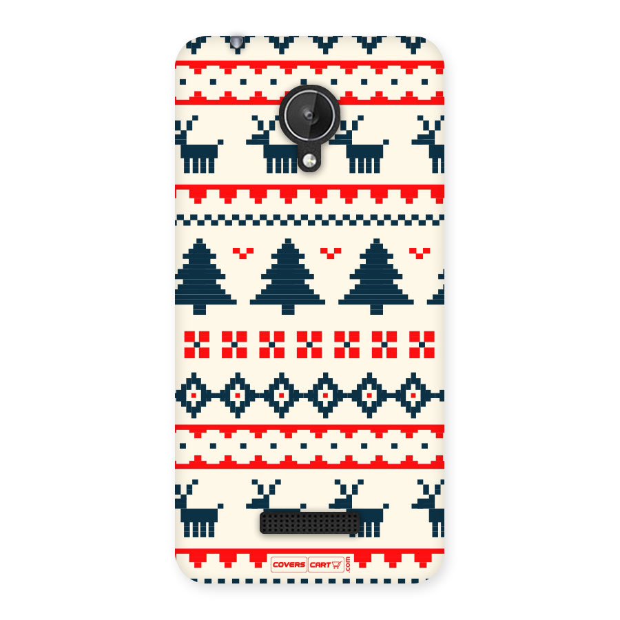 Christmas Design Pattern Back Case for Micromax Canvas Spark Q380