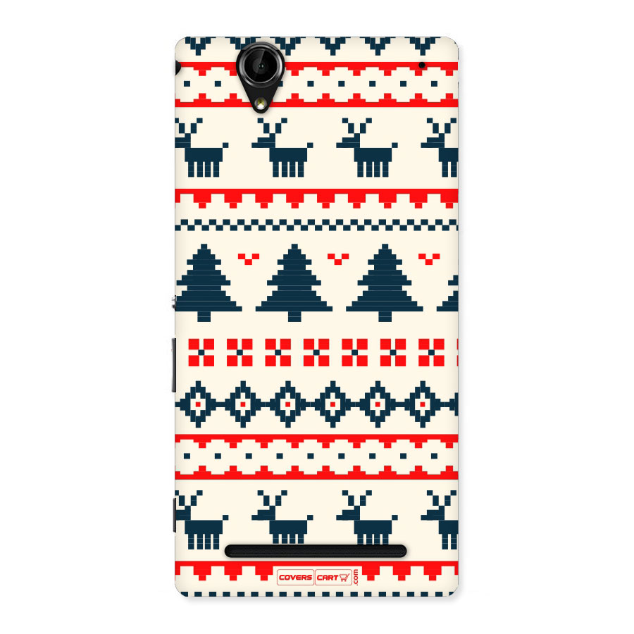 Christmas Design Pattern Back Case for Sony Xperia T2