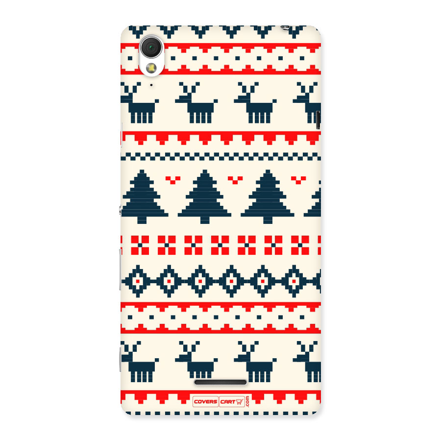 Christmas Design Pattern Back Case for Sony Xperia T3