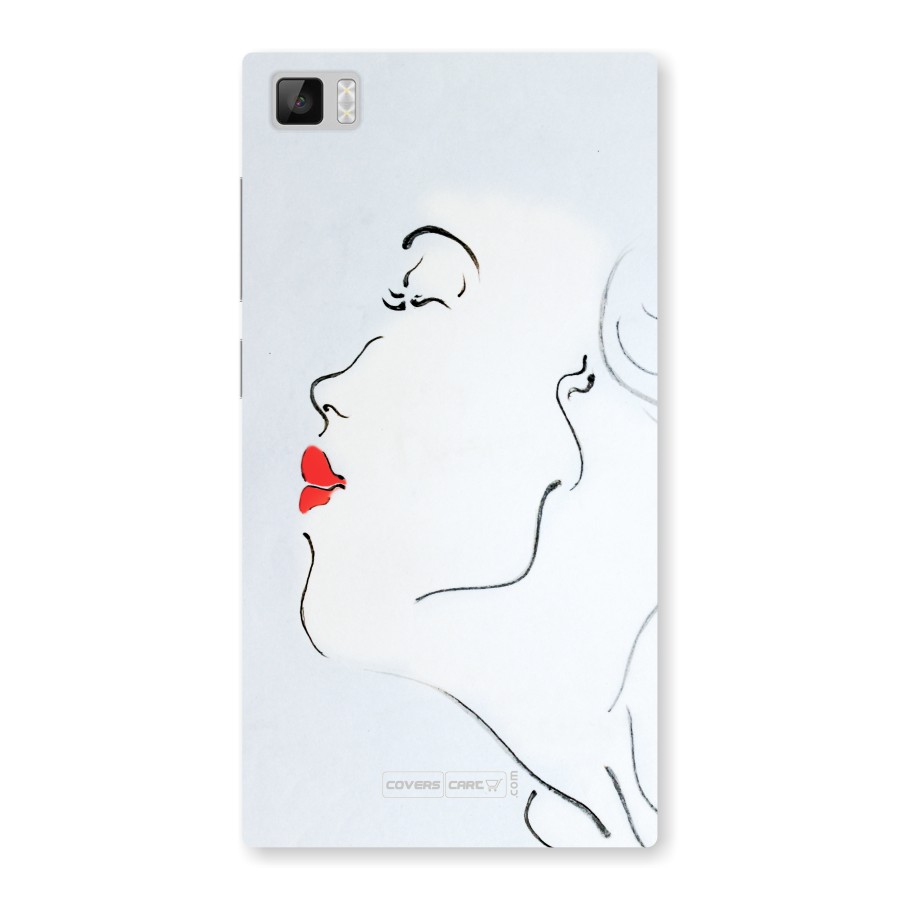 Girl in Red Lipstick Back Case for Xiaomi Mi3