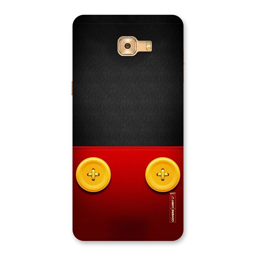 Yellow Button Back Case for Galaxy C9 Pro