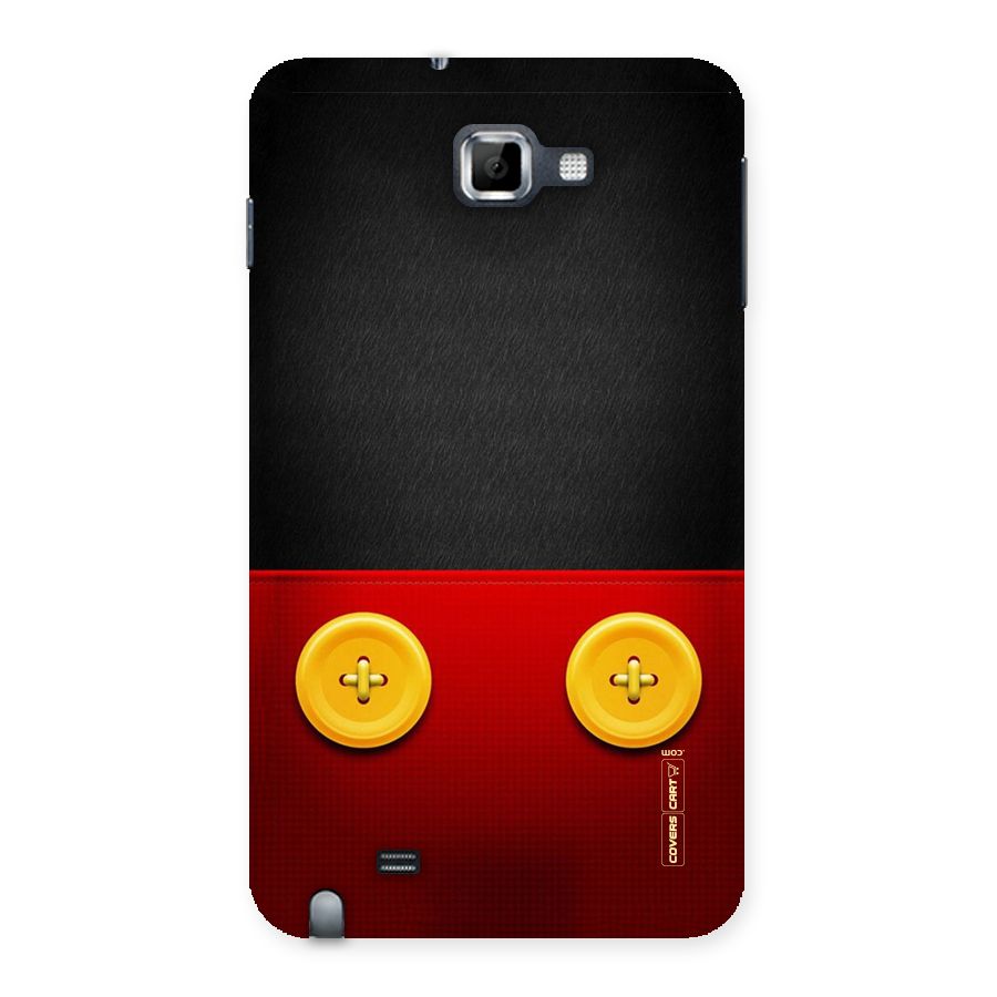 Yellow Button Back Case for Galaxy Note