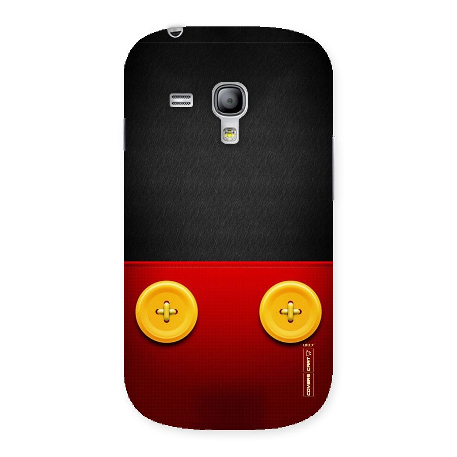 Yellow Button Back Case for Galaxy S3 Mini