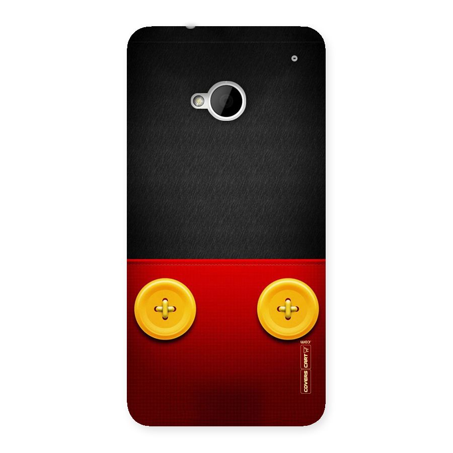 Yellow Button Back Case for HTC One M7