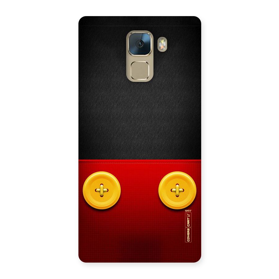Yellow Button Back Case for Huawei Honor 7
