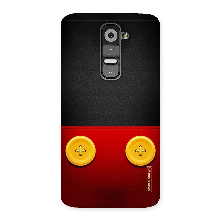 Yellow Button Back Case for LG G2