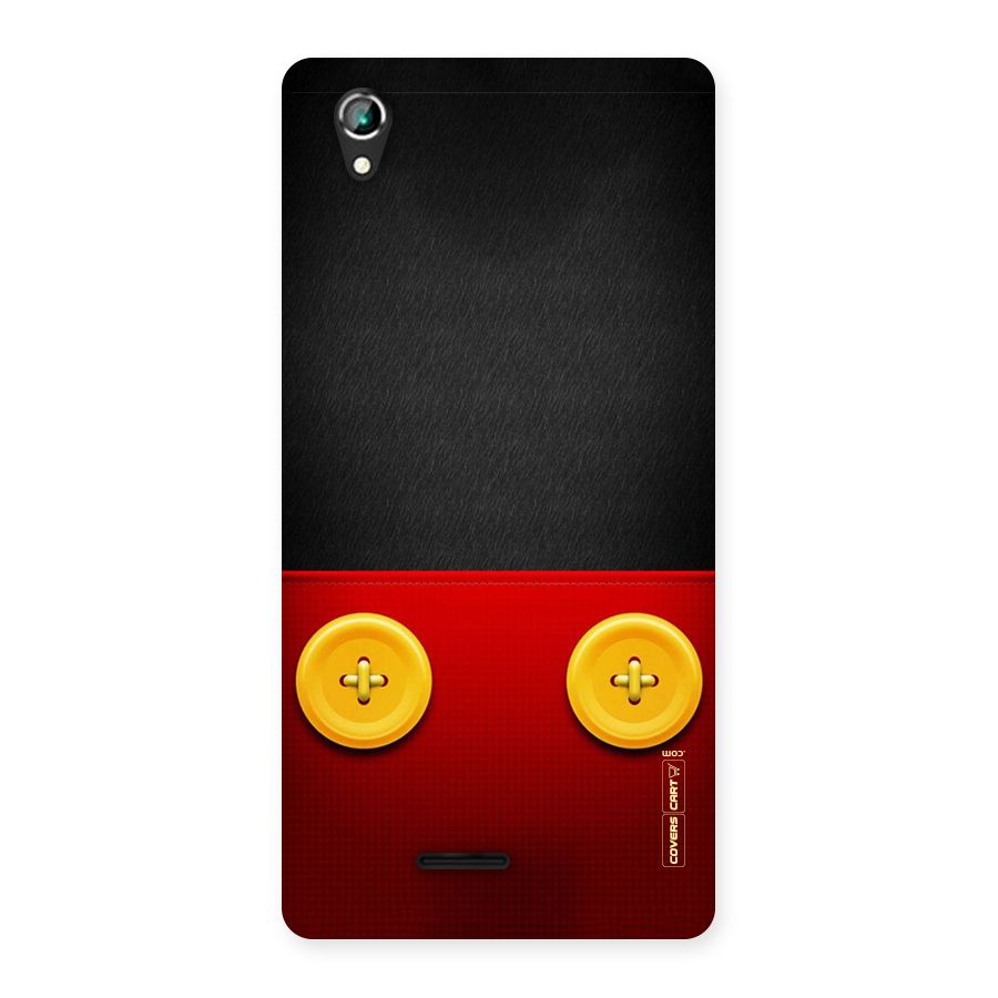 Yellow Button Back Case for Lava Iris 800