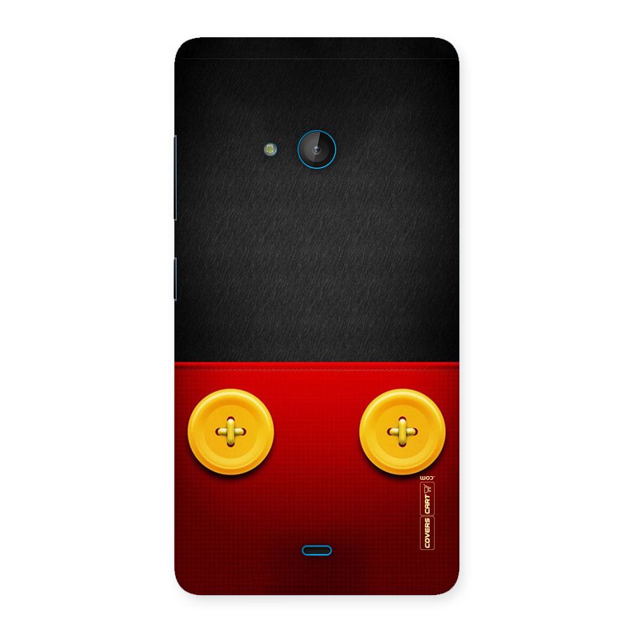 Yellow Button Back Case for Lumia 540