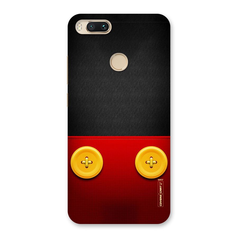Yellow Button Back Case for Mi A1