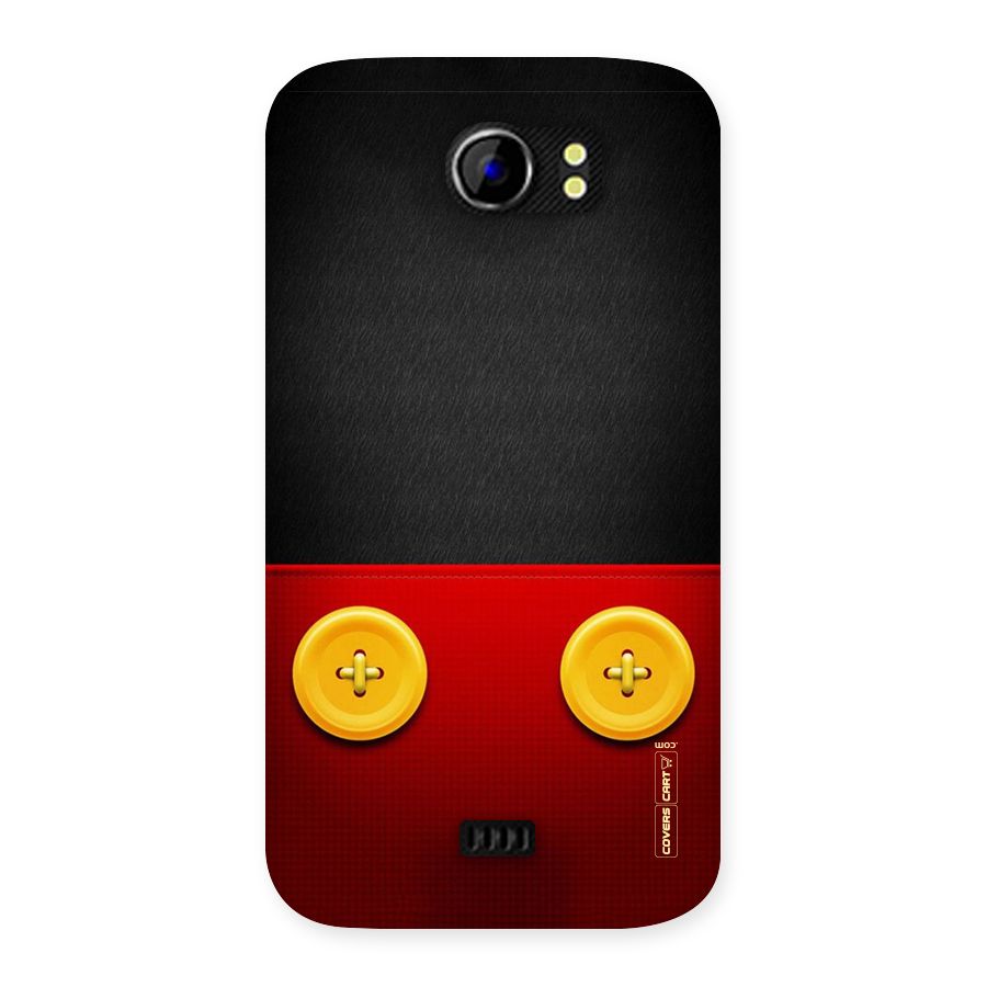 Yellow Button Back Case for Micromax Canvas 2 A110