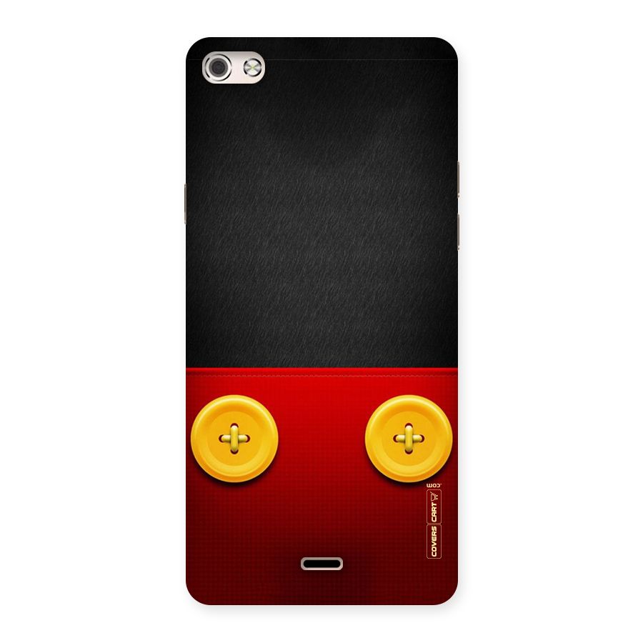 Yellow Button Back Case for Micromax Canvas Silver 5