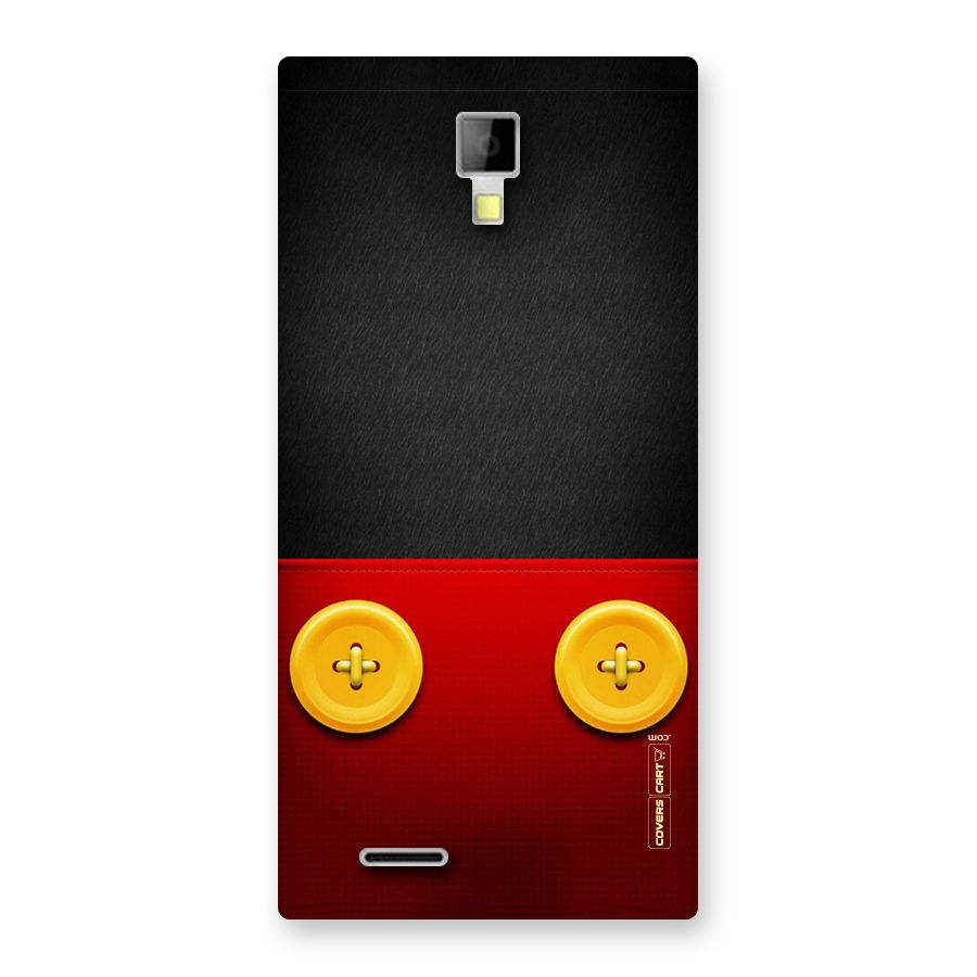Yellow Button Back Case for Micromax Canvas Xpress A99