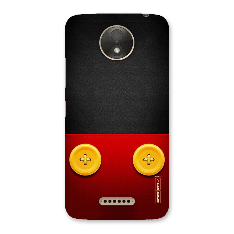 Yellow Button Back Case for Moto C Plus